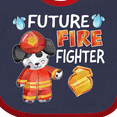 thumbnail image 4 of Inktastic Future Fire Fighter with Cute Dalmatian Dog Boys or Girls Baby Bib, 4 of 4