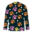 thumbnail image 5 of Yaoyar Men Funny Puppy Paw Print Long Sleeve Round Neck Pullover T-Shirt Top Hiking Workout Athletic T Shirt Long Sleeve Casual Outdoor Tops, 5 of 5