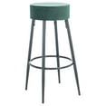 thumbnail image 5 of SAFAVIEH Bohden Round Backless Counter Stool, Malachite Green/Black, 5 of 9