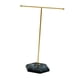 thumbnail image 1 of Soporte de joyería con barra en T Yuyangstore Base dorada y negra, 1 of 8