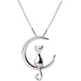thumbnail image 1 of Collier Pendentif Lune pour Femmes Charme Romantique Chaîne Colliers, 1 of 3