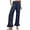 Dark Blue, variant on Ruffled Pants for Woman Fashion Ruffle Hem Pant Smocked Elastic High Waist Long Pants for Women Linen Spring Fall Trousers, Light Blue, X-Large