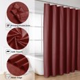 thumbnail image 3 of OVZME Leon Poinsettia Narrow Stall Fabric Shower Curtain 36x72 inch for Bathroom - 3D Textured Hotel Luxury Bath Curtain, Waterproof Machine Washable Fabric with Quick Dry, 36"W x 72"H, Poinsettia, 3 of 4