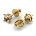 thumbnail image 2 of Clara Pucci 0.5Ct Synthetic Yellow Moissanite Round Cut VVS1 Screw Back Stud 14k Solid hypoallergenic Gold Designer Earrings For April, 2 of 7