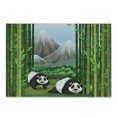 thumbnail image 1 of Tropical Cutting Board, Panda Bears Walking Among Bamboo Majestic Mountain Jungle Cartoon Illustration, Decorative Tempered Glass Cutting and Serving Board, Small Size, Multicolor, by Ambesonne, 1 of 1
