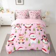 thumbnail image 2 of Manfei Kawaii Santa Claus Twin Bedding Sets 7-Piece,Cute Christmas Reindeer Bedding Comforter Set,Merry Xmas Sheet Sets For Teens,Breathable Home Decor Reversible, 2 of 8