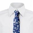 thumbnail image 3 of Men's Tie, Monotone Modern Squares, 3.7", Violet Blue and White, by Ambesonne, 3 of 4