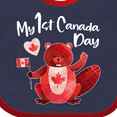 thumbnail image 4 of Inktastic My 1st Canada Day with Red and White Maple Leaves Boys or Girls Baby Bib, 4 of 4
