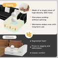 thumbnail image 4 of 77.2" Teddy Fabric No Assembly 32D High Density sponge Boneless Sofa,Fluffy Comfy Couch with double Chaises,Sleeper sofa,Contrast color design,Symmetrical aesthetics,for Living Room,Black, 4 of 5