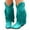 Sky Blue, variant on Wide Calf Cowboy Boots for Women Bohemian Retro Tassel Western Cowgirls Mid Calf Riding Boots