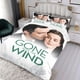 thumbnail image 3 of Lo que el Viento se Llevó Conjunto de sábanas temático, trío de piezas, cómodo y amigable con la piel, diseño único, regalo de decoración para el hogar para familiares, amigos y fans, 90 cm * 190 cm, 3 of 6