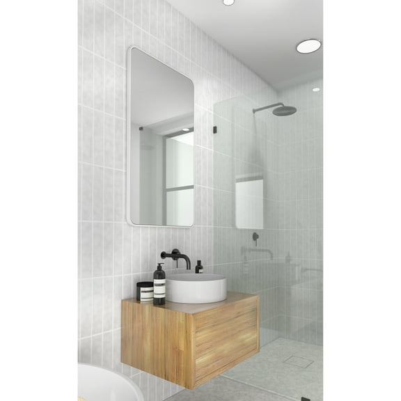 Trinity 40 in. x 22 in. Square Radius Mirror