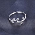 thumbnail image 4 of (argent) Bague Branche D'olivier En Argent S925 - Bague Ouverte Feuille - Bague De Fianailles En Argent Sterling, 4 of 5