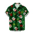 thumbnail image 1 of Camisas Navideñas Para Hombres Botones Casuales Playa Blusa de Manga Corta Con Estampado Sin Posicionamiento Odeerbi  ODB194998, 1 of 5