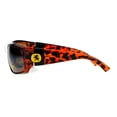 thumbnail image 3 of SA106 Lion Emblem Thick Plastic Mens Luxury Biker Sport Sunglasses Tortoise, 3 of 4