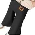 thumbnail image 4 of Gamivast Women's Fleece Lined Pants High Waist Winter Thermal Warm Flare Leggings Hiking Yoga Pull on Straight Leg Pants Work Tummy Control Pant for Cold Weather, 4 of 6