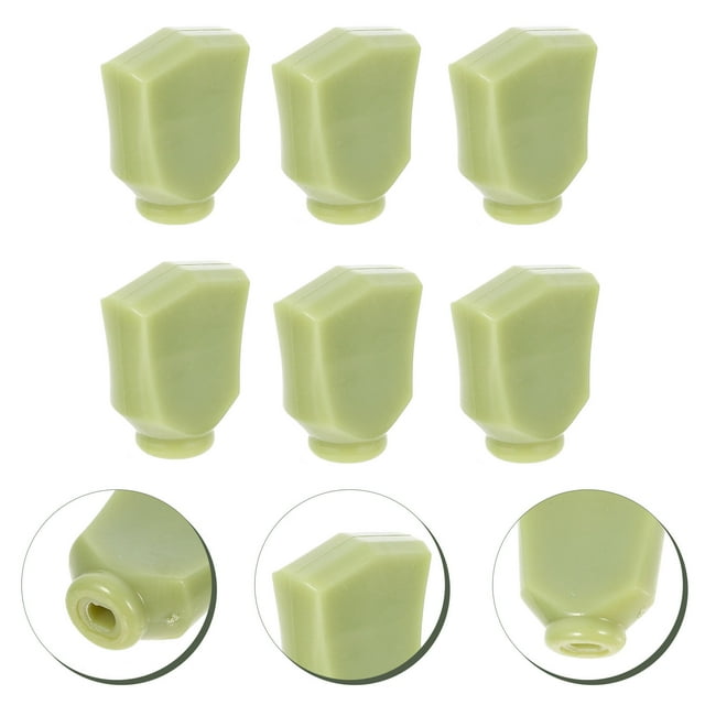 Minkissy 6Sets Durable Green Plastic Guitar Tuner Handles with String Lock and Accurate Pitch for Guitar