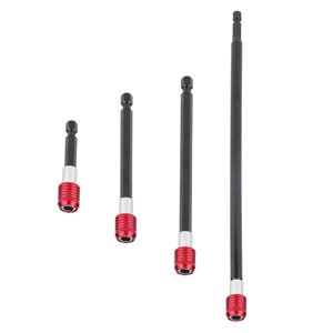 Hearth & Gear 4pcs Rallonge de percement 1/4 pouce Hex Shank Bit Holder pour pilote sans fil Perceuse à vis Av Toolbox Vs-223 Ensemble de prises de bracelets statiques pour ordinateur 1mm Tournevis Hex Bdcd8c Coin