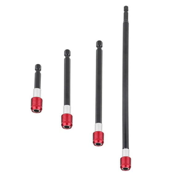 4pcs Drill Bit Extension Hex Shank Bit Holder for Cordless Driver and Screwdriver Tool Bag