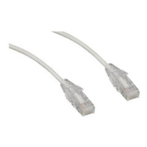 CableWholesale 13X6-69110 10 ft. Cat6a White Slim Ethernet Patch Cable with Pure Copper & Snagless Molded Boot