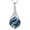 Celtic Knot Abalone Shell, variant on Filigree Teardrop Blue Sandstone Necklace 925 Sterling Silver Irish Good Luck Pendant Jewelry Gifts for Women