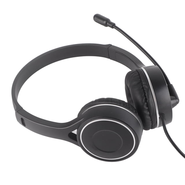 Kids Headphone, Wired PVC USB PC Headphone Professional Omnidirectional 40mm/1.6in Driver for Online Class for Music