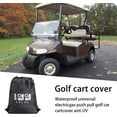 thumbnail image 7 of 10L0L Golf Cart Cover, 4 Passenger Golf Cart Storage Cover Universal for EZGO, Club Car, Yamaha, 420D Waterproof Rainproof Sunproof Dustproof Protection Golf Cart Accessories-Silver, 7 of 7