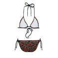 thumbnail image 5 of Suhoaziia Women Tankini Swimsuits 2 Piece Comfortable Fashion Cherry Swimsuit Women Tankinis Sets Bikini Underwear Tummy Control Ruched Ruffle 2 Pack Swimwear Size 2XL, 5 of 6