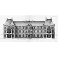 thumbnail image 2 of Blondel, Jacques Francois 24x13 Black Ornate Wood Framed with Double Matting Museum Art Print Titled - Palais du Luxembourg, Elevation- Garden, 2 of 4