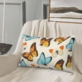 thumbnail image 5 of Fuzoiu Butterflies Print Fuzzy Pillowcases, Super Soft Pillow Case Cover with Zipper for Bedroom, Sofa, Couch,Cozy Pillow Shams for All Seasons-14"x20", 5 of 6