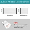 thumbnail image 2 of Extra Large Expandable Roll Up Dish Drying Rack,Over The Sink Drying Rack Sink Cover Kitchen Sink Accessories Kitchen Rolling up Stainless Steel Drainer, Foldable,Rollable（Black，25.1''-12.4''）, 2 of 6