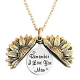 thumbnail image 1 of Collar vintage con girasol que se puede abrir, colgante de acero inoxidable con grabado de doble capa, collar de aleación con girasol, estilo europeo y americano, 1 of 1