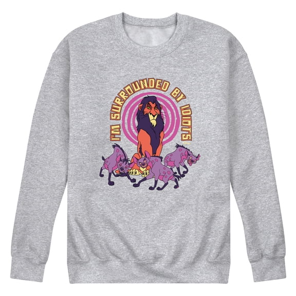 Disney - The Lion King - Surrounded By Idiots - Men's Crew Neck Fleece Pullover