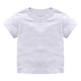 thumbnail image 2 of RTKFRFLM Unisex Kids' Basic Solid Color T-Shirt Versatile Short Sleeve Casual Tee for Boys and Girls Soft Cotton Summer Top for School Uniforms Layering or DIY Craft Projects Size 4-16, 2 of 7