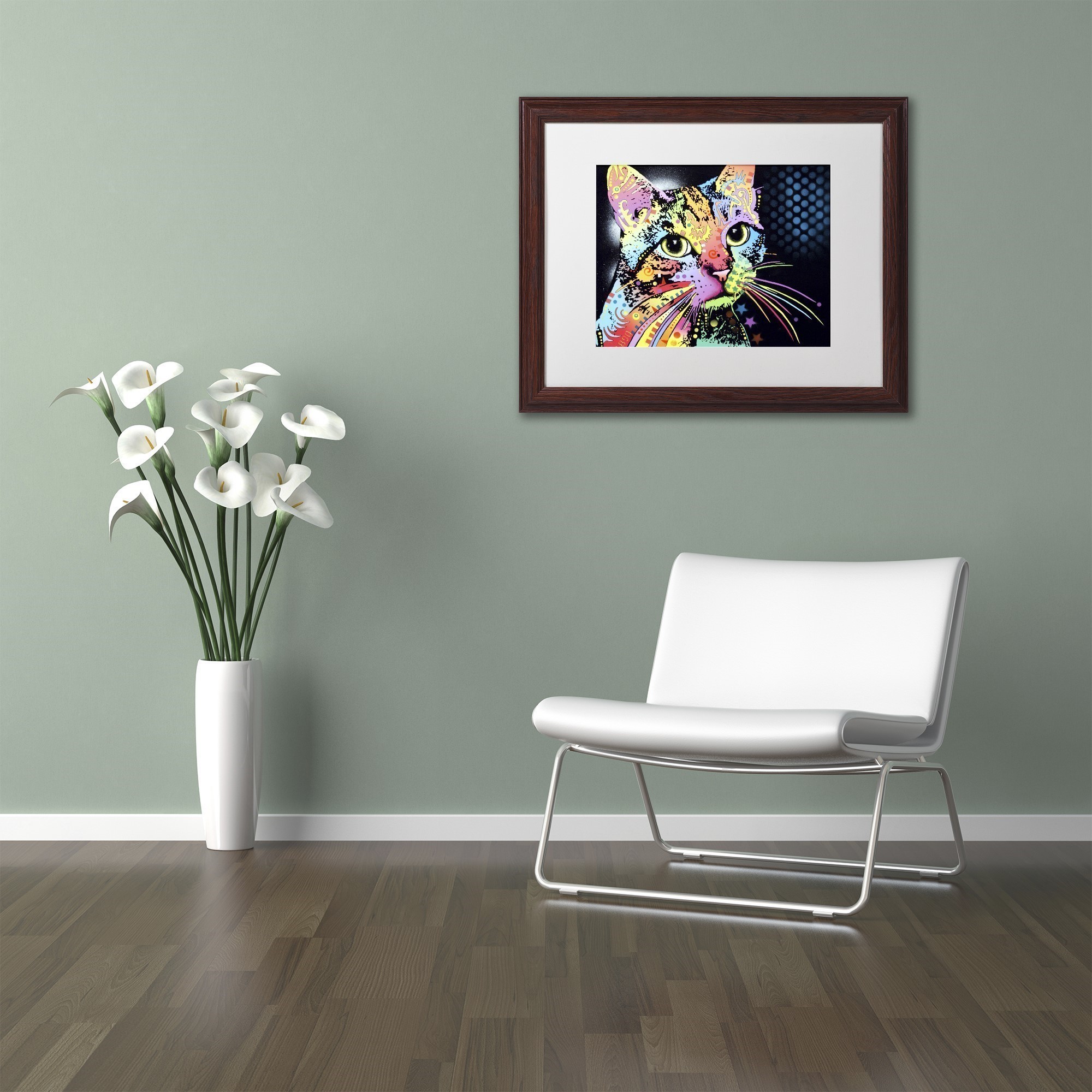 Trademark Fine Art "Catillac New" Canvas Art by Dean Russo, White Matte, Wood Frame