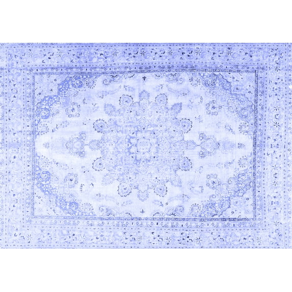 Ahgly Company Indoor Rectangle Persian Blue Traditional Area Rugs, 4' x 6'