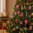 thumbnail image 3 of Christmas Decorations, 16 Pcs Candy Cane Ornaments Set for Christmas Tree, Shatterproof Mini Candy Christmas Decor for Xmas Tree Home Decorations, 3 of 6