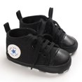 thumbnail image 1 of Walkers Zapatillas De Lona De Moda Para Bebés Recién Nacidos Niños Primeros Pasos Zapatos De Suela Suave Antideslizante Mocasines (0-18 M), 1 of 4