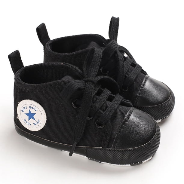 Walkers Zapatillas Deportivas De Lona Para Bebés Recién Nacidos Niños Y Niñas Primeros Pasos Zapatos Antideslizantes Suela Suave (0-18 M)