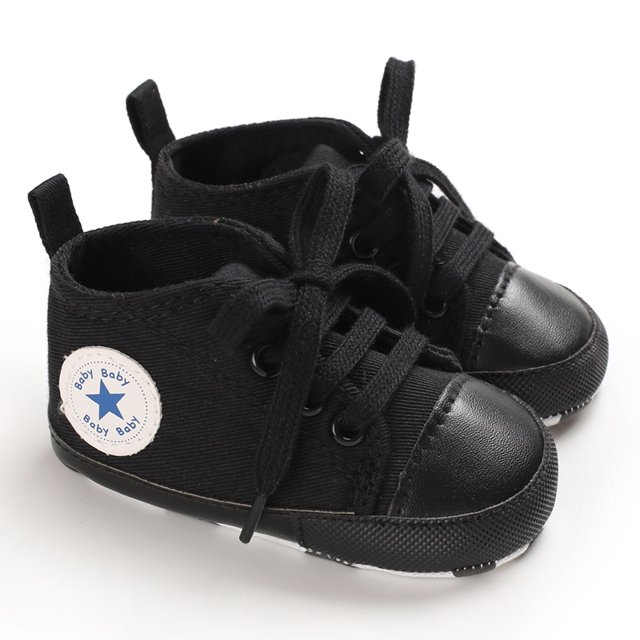 Walkers Zapatillas De Lona De Moda Para Bebés Recién Nacidos Niños Primeros Pasos Zapatos De Suela Suave Antideslizante Mocasines (0-18 M)
