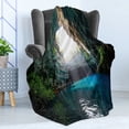 thumbnail image 4 of Cave Soft Flannel Fleece Throw Blanket, Famous Melissani Lake on Kefalonia Island in Greece Mediterranean Seacave Nymphaio, Cozy Plush for Indoor and Outdoor Use, 50" x 70", Multicolor, by Ambesonne, 4 of 5