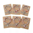 thumbnail image 1 of ZHAOCHENG Pulsera de cuentas de arcilla polimérica verde navideña para mujer, pulsera con colgante de copo de nieve y árbol de Papá Noel, joyería para fiesta navideña, juego de seis piezas, 1 of 2