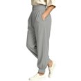 thumbnail image 5 of PWPSG Women's Harem Pants High Waist Button Cuffed Tapered Plus Size Casual Lounge Trousers with Pockets, 5 of 9