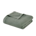 thumbnail image 4 of Cannon Heritage 100% Cotton Waffle Weave Green Twin Blanket, Solid Casual themed, Adult Bedding, OEKO-TEX Certified, 4 of 7