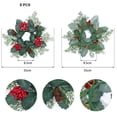 thumbnail image 5 of Christmas Decorations Candle Rings Wreaths for Table Decor,Small Christmas Wreath with Red Berries Candle Wreath for Home Dinner Wedding Party Table Decoration Mini Wreath (8), 5 of 5