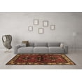 thumbnail image 3 of Ahgly Company Indoor Square Persian Brown Traditional Area Rugs, 5' Square, 3 of 4
