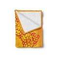 thumbnail image 2 of Mandala Soft Flannel Fleece Throw Blanket, Circular Chinese Motifs Repeating Pattern Traditional Art, Cozy Plush for Indoor and Outdoor Use, 50" x 70", Orange Yellow, by Ambesonne, 2 of 5