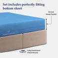 thumbnail image 6 of 4 Piece Sheet Set 100% Egyptian Cotton Bed Sheets 1000 Thread Count Luxury Hotel Quality Sheet Set Italian Finish Premium Sheets Long Staple Fits Up to 18 Inch Deep Pocket (King, Medium Blue), 6 of 8