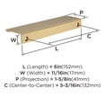 thumbnail image 3 of Amerock Streamline II 6 inch (152mm) Length Champagne Bronze Cabinet Finger Edge Pull, 10 Pack, 3 of 4