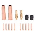 thumbnail image 2 of MIG Welding  Accessory Kit, 16Pcs 2 Adjustable Gas Nozzle MIG Welding  Kit Brass 2 Diffuser 2 Adapter  for Industrial Use, 2 of 7